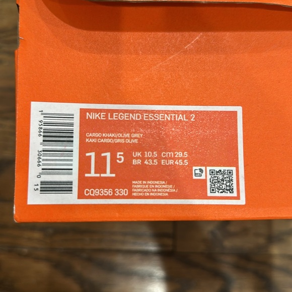 Nike Men's Legend Essential 2 Running Shoes, Cargo Khakj/Olive Grey, 11.5 - Picture 6 of 6